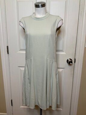 Theyskens' Theory Light Gray Silk Sleeveless Mini Dress, Size 2 | 36